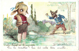 0 - F22496CPA - ILLUSTRATEURS - MAUZAN - FABLES - Le Loup Et L'agneau - Très Bon état - THEMES - Mauzan, L.A.