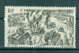 SAINT- PIERRE ET MIQUELON - P.A. N°14* MH Trace De Charnière SCAN DU VERSO. Tchad Au Rhin. - Ungebraucht