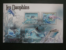 Dolphins. Delfine. Dauphins # Central African Republic # 2011 Used S/s #122 Marine Mammals - Dauphins