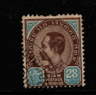 Thailand Cat 84 1904 King Rama V Third Series 28 Atts Brown & Blue,usded - Thaïlande