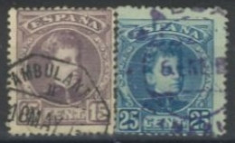 SPAIN, 1900/05, KING ALFONSO STAMPS SET OF 2, USED. - Usados