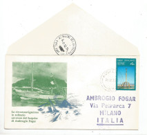 Vela Sailing SOLO Circumnavigation - Ambrogio Fogar On Surprise Yacht - Official CV Auckland 29apr1974 X Italy 7dec74 - Segelboote