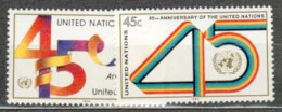 ONU NEW YORK MNH ** 574-575 Anniversaire Des Nations Unies - Ungebraucht