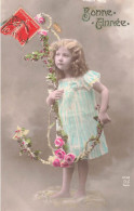FETES - VOEUX - Nouvel An - Bonne Année - Enfant - Jeune Fille - Fleurs - Colorisé - Carte Postale Ancienne - Nieuwjaar