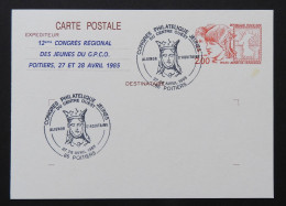 France - 1984 - Entier Philex-jeunes'84 Oblitéré Cachet Poitiers  // B 53 - Storia Postale