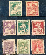 TIMBRE  ZEGEL STAMP SUISSE PRO-JUVENTUTE 149-156 X - Unused Stamps