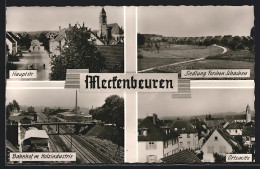 AK Meckenbeuren, Hauptstrasse, Bahnhof Mit Holzindustrie, Siedlung Forchen Schachen  - Meckenbeuren