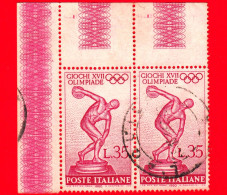 ITALIA - Usato - 1960 - Giochi Della XVII Olimpiade - Discobolo Di Mirone - 35 L. - 1946-60: Used