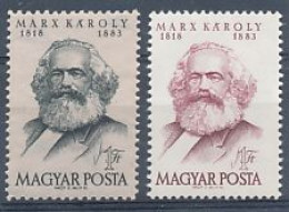 TIMBRE  ZEGEL STAMP HONGRIE MAGYAR 1079 ET 1079A KARL MARX  XX - Unused Stamps