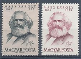 TIMBRE  ZEGEL STAMP HONGRIE MAGYAR 1079 ET 1079A KARL MARX  XX - Ungebraucht