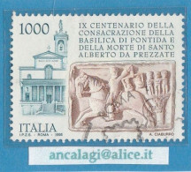 USATI ITALIA 1995 - Ref.0729A "BASILICA DI PONTIDA" 1 Val. - - 1991-00: Used