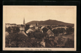 AK Löbau I. Sa., Ortsansicht Mit Löbauer Berg  - Loebau