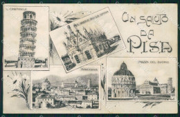 Pisa Città Saluti Da PIEGHINA RIFILATA Cartolina WX1172 - Pisa