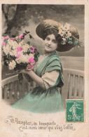 FANTAISIES - Femmes - Femme - Acceptez Ce Bouquet C'est Mon Cœur Qui Vous L'offre - Fleurs - Carte Postale Ancienne - Mujeres