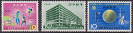 Musée Des Communications, Tokyo - Jeux D'enfants - JAPON - Globe, Fusée - N° 798-800-802 **- 1965 - Unused Stamps