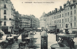 Grenoble * Place Grenette Et Le Château D'eau * Tram Tramway * Commerces Magasins - Grenoble