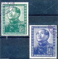 TIMBRE  ZEGEL STAMP ALLEMAGNE D.D.R. MAO TSETUNG  38 ET 40 - Used Stamps