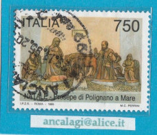 USATI ITALIA 1995 - Ref.0731 "NATALE" 1 Val. - - 1991-00: Afgestempeld