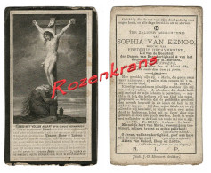 Sophia Van Eeno Frederic De Tavernier DETAVERNIER Wingene Wyngene 1885 Litho Zeer Oud  Doodsprentje Bidprentje - Todesanzeige