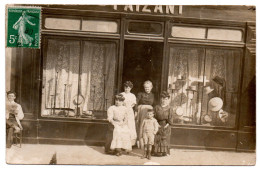 Devanture Chapellerie " Faizant. Carte Photo Animée Non Située. ( Lyon ? ) - Winkels