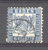 Allemagne  -  Bade   :  Mi  19b  (o)   Bleu De Prusse ,  Nr 164  Einkreisstempel - Used