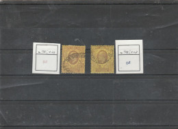 GB 1906/08: 3 D EVII ,chalk-surf. Pap.,on Orange-yellow And On Lemon Pap.; S.G.-spes. M20(1) And M20(4)       O - Usati