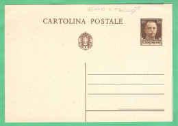 REGNO D'ITALIA 1932 CARTOLINA POSTALE VEIII IMPERIALE 30 C Bruno (FILAGRANO C80) NUOVA - Stamped Stationery