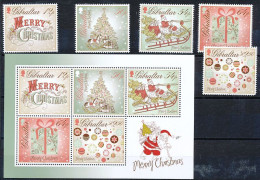 TIMBRE  ZEGEL STAMP GIBRALTAR SERIE MERRY CHRISTMAS + BF  XX - Gibraltar