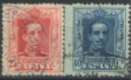 SPAIN, 1922/26, KING ALFONSO XIII STAMPS SET OF 2, USED. - Gebraucht