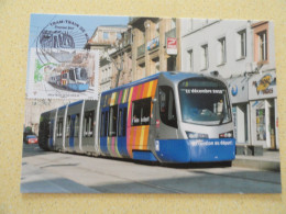 CARTE MAXIMUM CARD TRAM-TRAIN DE MULHOUSE OPJ MULHOUSE FRANCE - Strassenbahnen