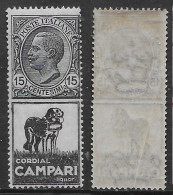 Italia Italy 1924 Regno Pubblicitari Cordial 15c Sa N.PU3 Nuovo MH * - Publicidad