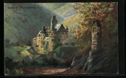 Künstler-AK Mayen, Schloss Bürresheim  - Mayen