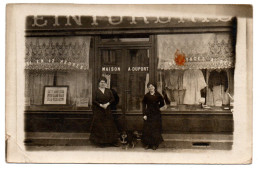 Devanture Teinturerie. Maison A. Duport. Carte Photo Animée Non Située - Negozi