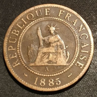 INDOCHINE - 1 CENT 1885 - KM 1 - Französisch-Indochina