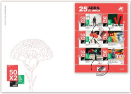 Portugal & FDCB 50th Anniversary Of The 25th Of April, Joint Issue Cape Verde 1974-2024 (888) - Emissions Communes