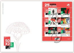 Portugal & FDCB 50th Anniversary Of The 25th Of April, Joint Issue Cape Verde 1974-2024 (888) - Other & Unclassified