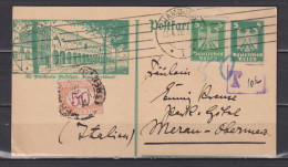 Dt.Reich Bildpostkarte MiNo. P 164 ZuF 356 Auslandskarte Hamburg/23.4.26 Nach Italien, Dort Nachtaxiert - Tarjetas