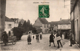 N°37 W -cpa Chagny -place D'Armes- - Chagny