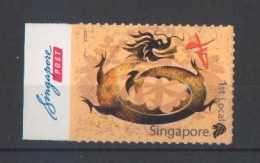 Singapour 2012 Année Du Dragon Autocollant  Singapore Lunar Year Of Dragon Self Adhesive Stamp - Chines. Neujahr