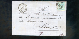 België OCB18 Gestempeld Op Brief Bruxelles-Lierre 1867 Perfect (2 Scans) - 1865-1866 Perfil Izquierdo