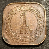 MALAISIE - 1 CENT 1941 I - George VI - Grand Module - KM 2 - ( Malaysia ) - Malaysie