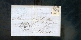 België OCB18 Gestempeld Op Brief Gand-Lierre 1869 Perfect (2 Scans) - 1865-1866 Profiel Links
