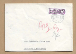 Los Vom 17.04 -  Heimatbeleg  Aus Wolfen Nach Schkopau 19577 Dienstbrief - Servizio Centrale Delle Poste