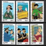 FRANCE 2007 ADVENTURES OF TINTIN ( 100 YEARS ) COMICS COMPLETE SET USED RARE - Used Stamps