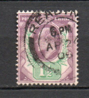 - GRANDE-BRETAGNE N° 108 Oblitéré - 1½ D. Violet-brun Et Vert Edouard VII 1902-10 - Cote 20,00 € - - Gebruikt