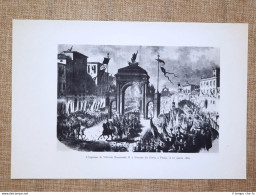 Firenze 16 Aprile 1860 L'ingresso Di Vittorio Emanuele II Di Savoia - Otros & Sin Clasificación