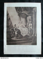 Boucher:Vittorio Amedeo II E La Sua Famiglia+Battaglia Di Torino Stampa Del 1932 - Autres & Non Classés