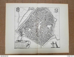 Veduta Della Città Valenciennes O Valincyinne Anno 1575 Braun Hogenberg Ristampa - Carte Geographique