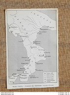 Carta Geografica O Mappa Del 1937 Magna Grecia Colonie Calabro-lucane T.C.I. - Mapas Geográficas