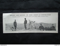 Di Fronte A Port Arthur: Sulle Alture Di Hachimaki-Yama Stampa Del 1905 - Autres & Non Classés